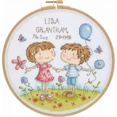 Tuva Cross Stitch Kit With Wooden Hoop DCS02